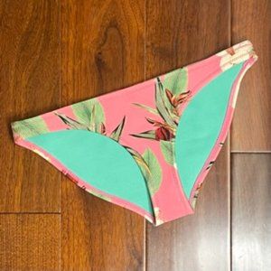 Triangl Floral Neoprene Swim Bikini Bottom Size Medium Pink